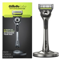 Gillette Labs with Exfoliating Bar Men's Razor - 1 Handle;  1 Blade Refill and Premium Stand