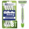 Gillette Sensor3 Sensitive Men's Disposable Razor;  8 Count