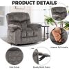 Swivel and Rocking Recliner Chair with Massage and Heating Bonded Leather Sofa